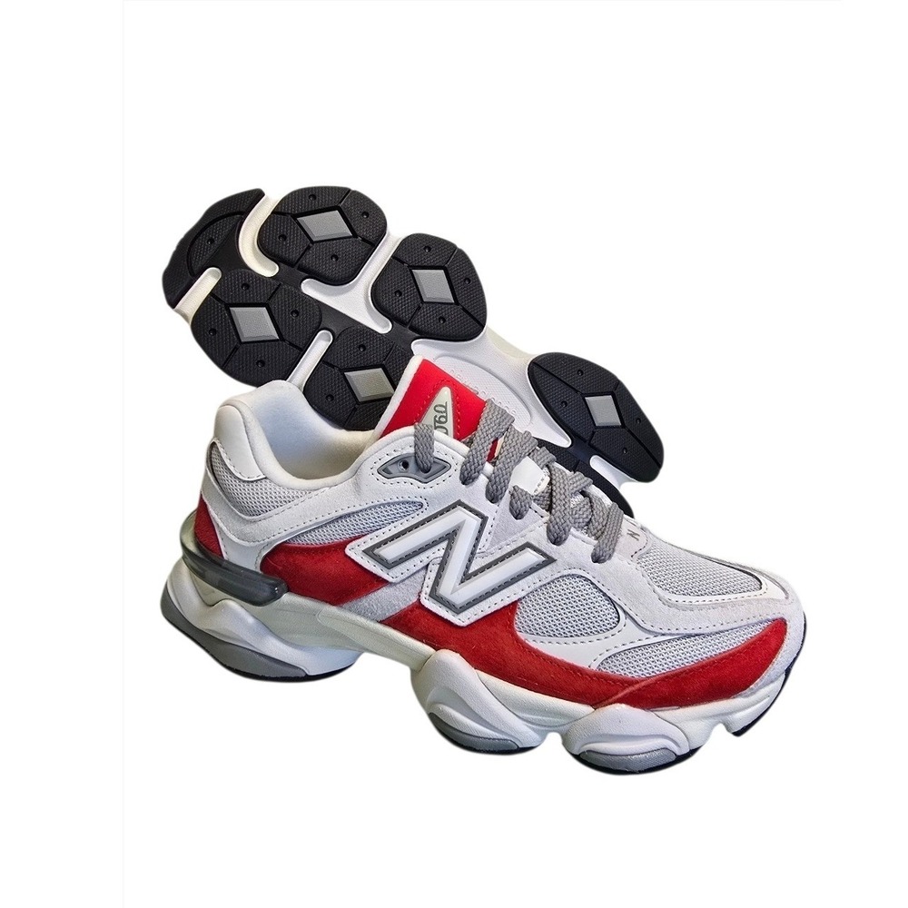 New Balance 9060 Sneaker Reflection True Red Mens 6 Womens 7.5 Red Grey U9060JBE